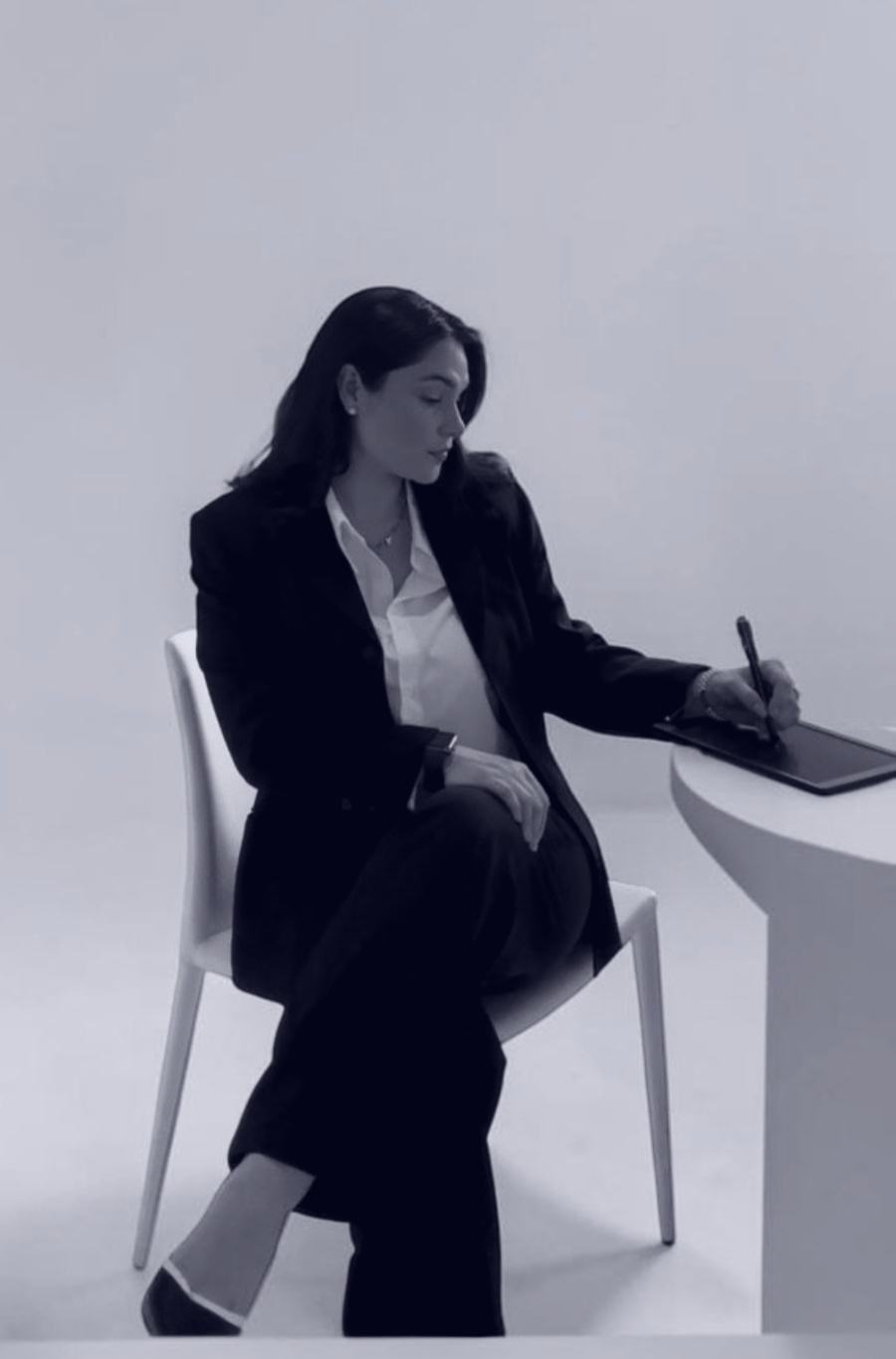 Kay, founder of Krater Content, at her desk